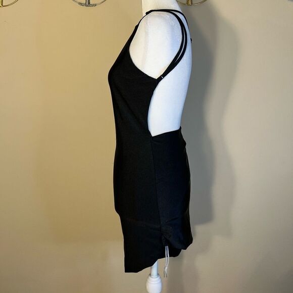 NWT! Lioness The Claudia Mini Asymmetrical Dress Black US Size 2 - Picture 3 of 12